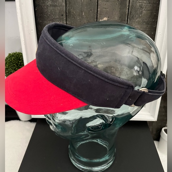 SOUTHERN PROPER Red Navy Dog Visor Adjustable Atlanta OSFM - Picture 3 of 7
